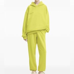 Pangaia 365 Hoodie and Track Pants Set Lime Green XXS
